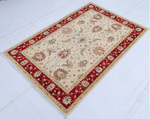 Chobi Beige Hand Knotted 33 X 50 Area Rug 700-145560 Image 2
