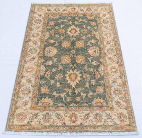 Chobi Green Hand Knotted 29 X 41 Area Rug 700-145561 Image 1