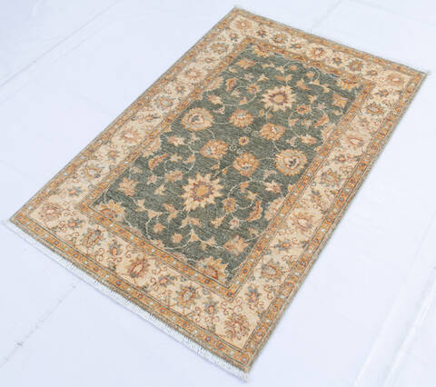 Chobi Green Hand Knotted 29 X 41 Area Rug 700-145561 Image 2