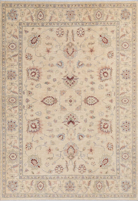 Chobi Beige Hand Knotted 57 X 80 Area Rug 700-145563 Image 0
