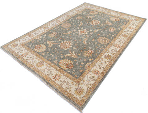 Chobi Green Hand Knotted 56 X 80 Area Rug 700-145564 Image 2