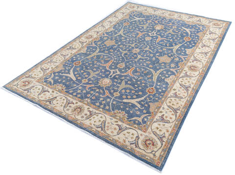 Chobi Grey Hand Knotted 68 X 97 Area Rug 700-145567 Image 2