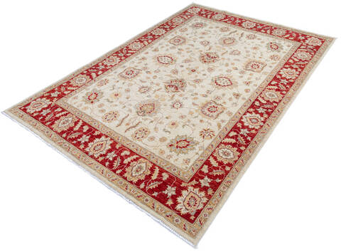 Chobi Beige Hand Knotted 68 X 99 Area Rug 700-145568 Image 2