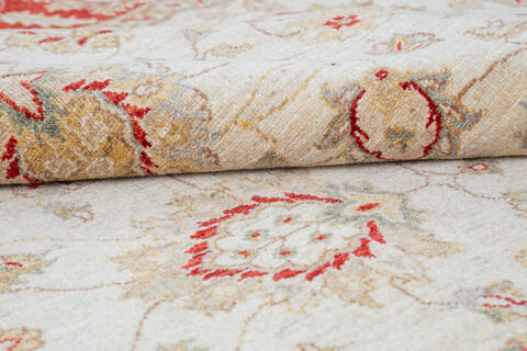 Chobi Beige Hand Knotted 68 X 99 Area Rug 700-145568 Image 5