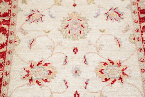 Chobi Beige Runner Hand Knotted 27 X 910 Area Rug 700-145570 Image 3