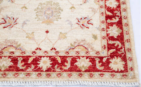 Chobi Beige Runner Hand Knotted 27 X 910 Area Rug 700-145570 Image 4
