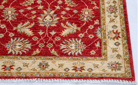 Chobi Beige Runner Hand Knotted 29 X 99 Area Rug 700-145571 Image 4