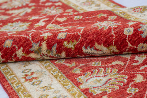Chobi Beige Runner Hand Knotted 29 X 99 Area Rug 700-145571 Image 5