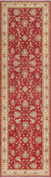 Chobi Beige Runner Hand Knotted 29 X 99 Area Rug 700-145571 Image 0