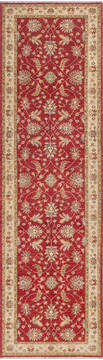 Afghan Chobi Beige Runner 6 to 9 ft Wool Carpet 145571
