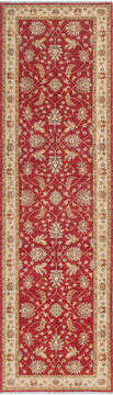 Chobi Beige Runner Hand Knotted 2'9" X 9'9"  Area Rug 700-145571