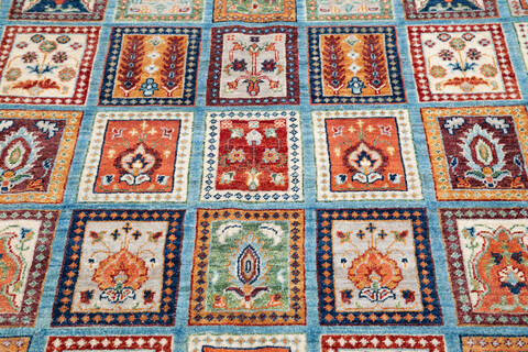 Chobi Blue Hand Knotted 81 X 101 Area Rug 700-145573 Image 3