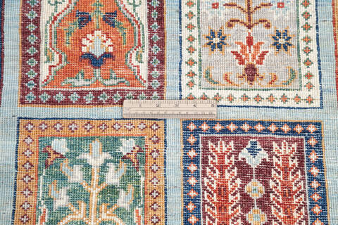 Chobi Blue Hand Knotted 81 X 101 Area Rug 700-145573 Image 6
