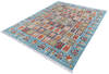 Chobi Blue Hand Knotted 81 X 101  Area Rug 700-145573 Thumb 2