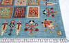 Chobi Blue Hand Knotted 81 X 101 Area Rug 700-145573 Thumb 4