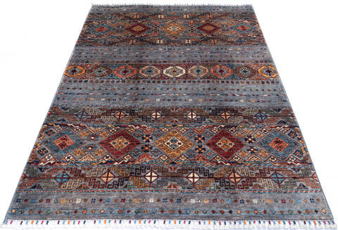 Chobi Grey Hand Knotted 50 X 69 Area Rug 700-145577 Image 1