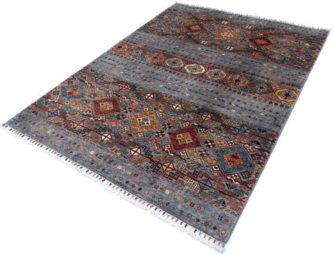 Chobi Grey Hand Knotted 50 X 69 Area Rug 700-145577 Image 2