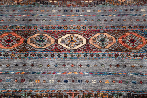 Chobi Grey Hand Knotted 50 X 69 Area Rug 700-145577 Image 3