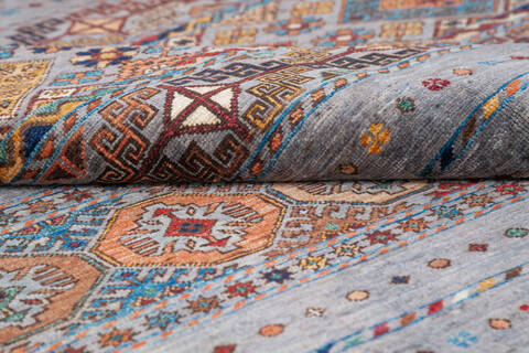 Chobi Grey Hand Knotted 50 X 69 Area Rug 700-145577 Image 5