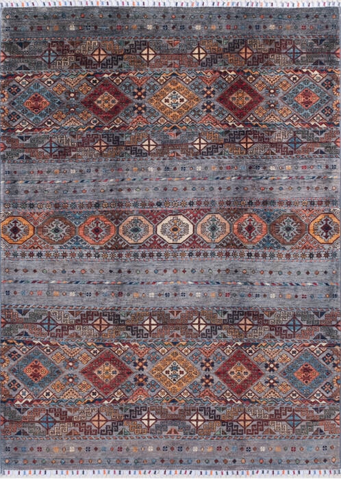 Chobi Grey Hand Knotted 50 X 69 Area Rug 700-145577 Image 0