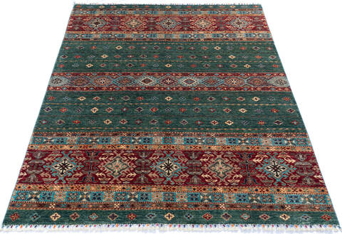 Chobi Green Hand Knotted 58 X 80 Area Rug 700-145578 Image 1