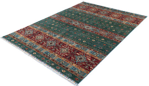 Chobi Green Hand Knotted 58 X 80 Area Rug 700-145578 Image 2