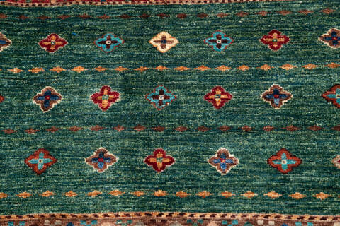 Chobi Green Hand Knotted 58 X 80 Area Rug 700-145578 Image 3
