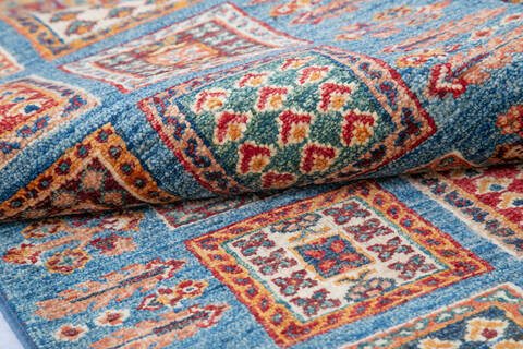 Chobi Blue Runner Hand Knotted 26 X 84 Area Rug 700-145581 Image 5