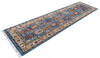 Chobi Blue Runner Hand Knotted 27 X 910 Area Rug 700-145586 Thumb 2