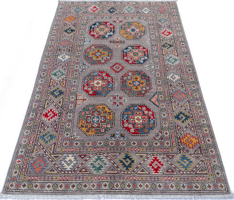 Chobi Grey Hand Knotted 310 X 62 Area Rug 700-145588 Image 1