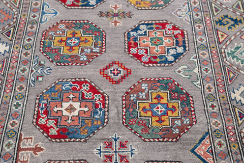 Chobi Grey Hand Knotted 310 X 62 Area Rug 700-145588 Image 3