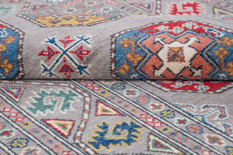 Chobi Grey Hand Knotted 310 X 62 Area Rug 700-145588 Image 5