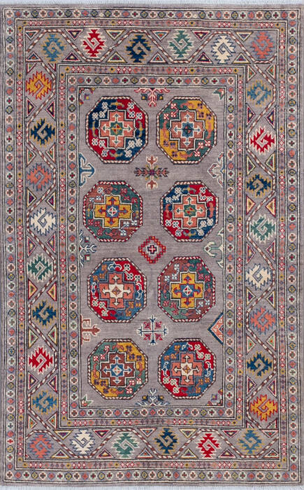 Chobi Grey Hand Knotted 310 X 62 Area Rug 700-145588 Image 0