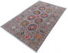 Chobi Grey Hand Knotted 310 X 62  Area Rug 700-145588 Thumb 2