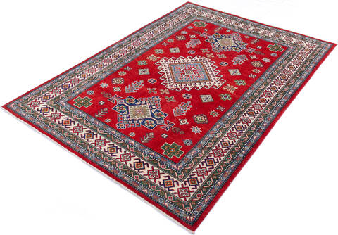 Kazak Red Hand Knotted 59 X 81 Area Rug 700-145590 Image 2