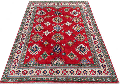 Kazak Red Hand Knotted 411 X 68 Area Rug 700-145591 Image 1