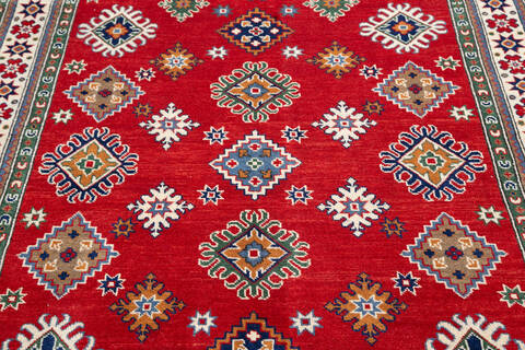 Kazak Red Hand Knotted 411 X 68 Area Rug 700-145591 Image 3