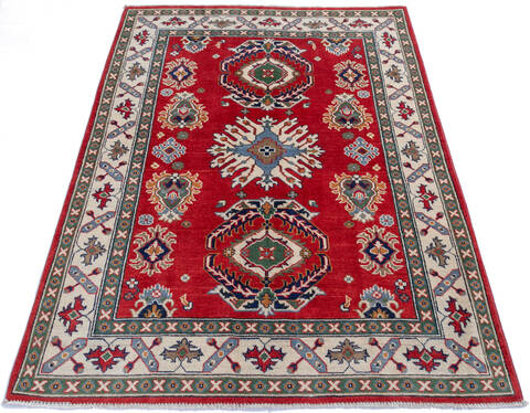 Kazak Red Hand Knotted 42 X 57 Area Rug 700-145594 Image 1