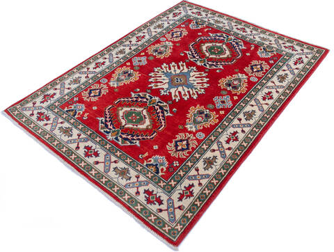 Kazak Red Hand Knotted 42 X 57 Area Rug 700-145594 Image 2
