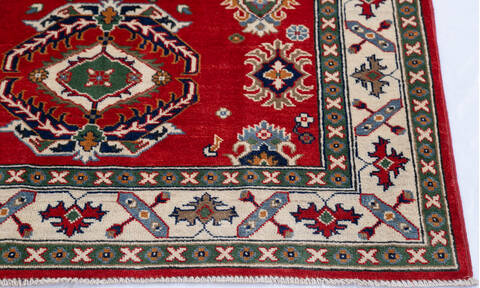 Kazak Red Hand Knotted 42 X 57 Area Rug 700-145594 Image 4