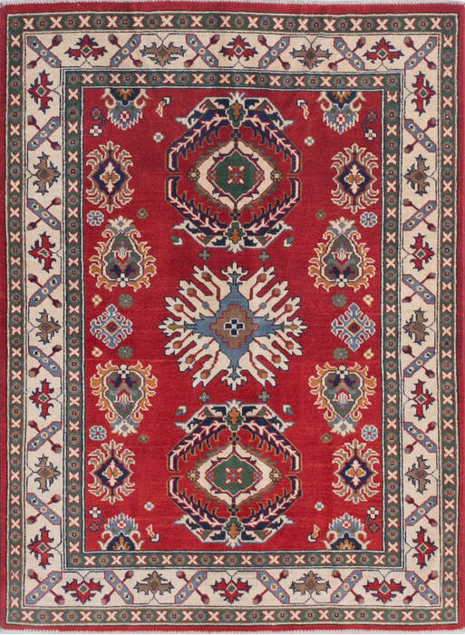 Kazak Red Hand Knotted 42 X 57 Area Rug 700-145594 Image 0