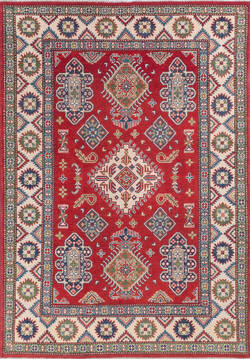 Kazak Red Hand Knotted 5'6" X 7'10"  Area Rug 700-145595