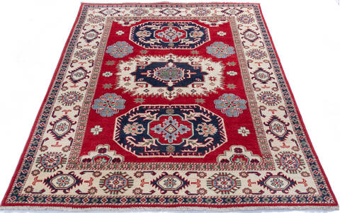 Kazak Red Hand Knotted 411 X 70 Area Rug 700-145596 Image 1