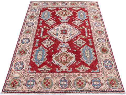 Kazak Red Hand Knotted 411 X 69 Area Rug 700-145597 Image 1