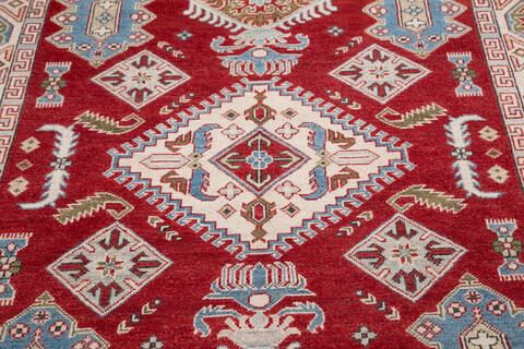 Kazak Red Hand Knotted 411 X 69 Area Rug 700-145597 Image 3