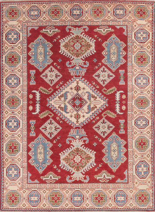 Kazak Red Hand Knotted 411 X 69 Area Rug 700-145597 Image 0