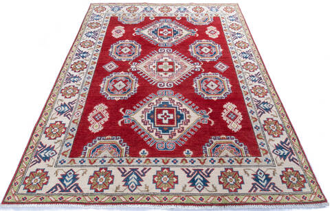 Kazak Red Hand Knotted 50 X 67 Area Rug 700-145599 Image 1