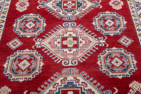 Kazak Red Hand Knotted 50 X 67 Area Rug 700-145599 Image 3