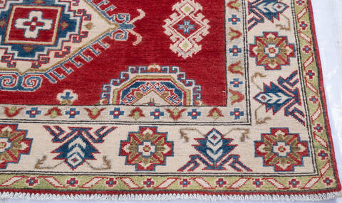 Kazak Red Hand Knotted 50 X 67 Area Rug 700-145599 Image 4