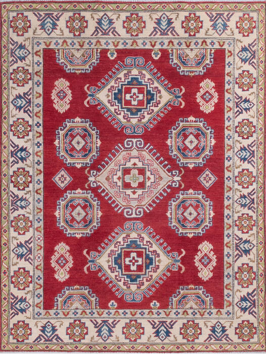 Kazak Red Hand Knotted 50 X 67 Area Rug 700-145599 Image 0
